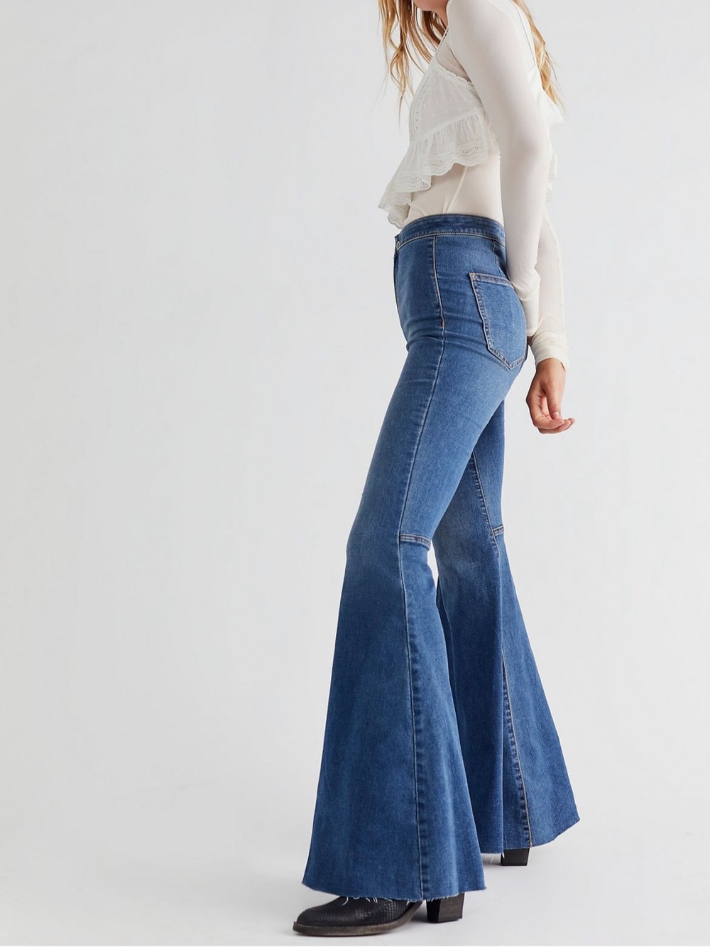 Free People We The Free Just Float On Flare Jean - Picture 6 of 6